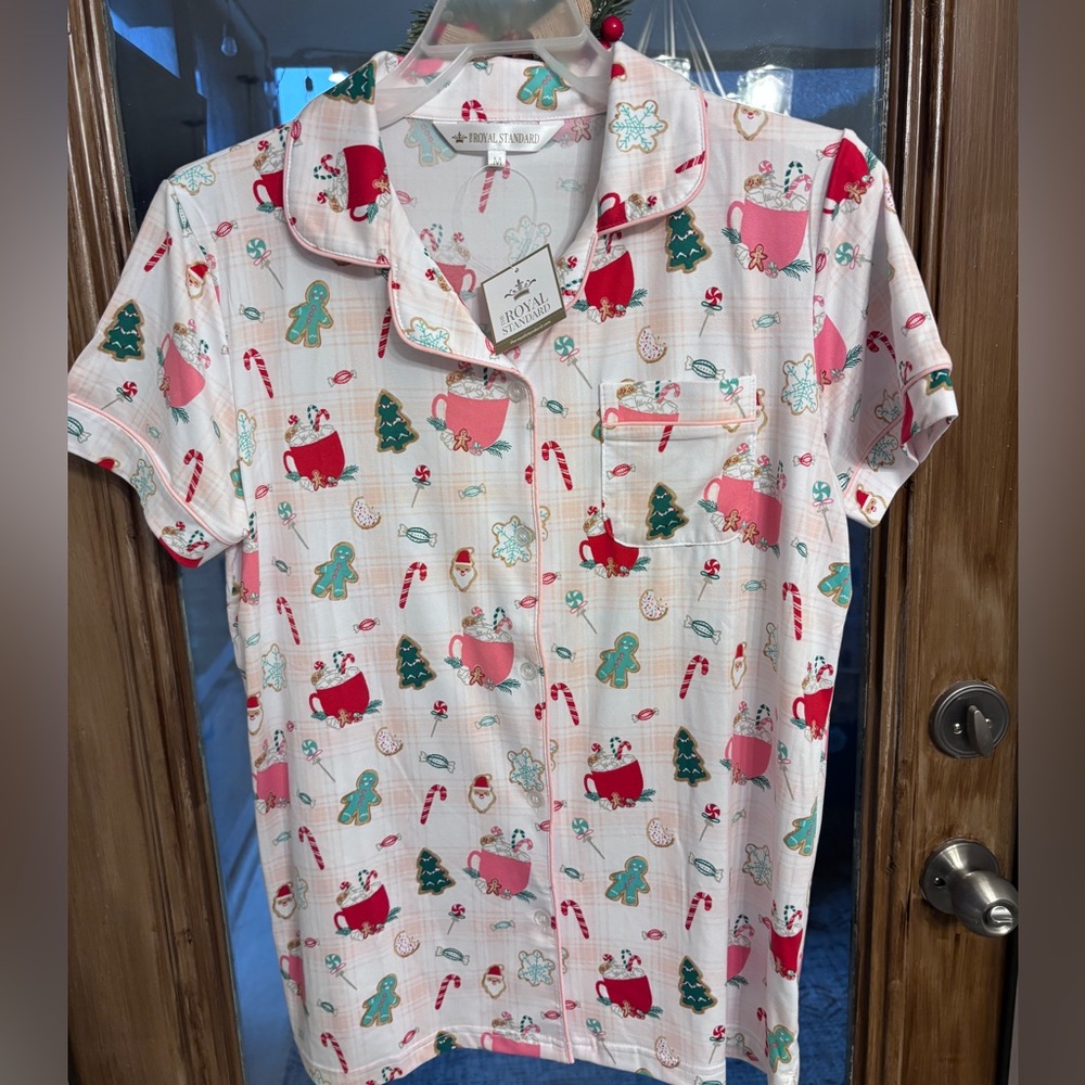Women's Pajama Top - Royal Standard Baking Spirits Bright pattern, size M